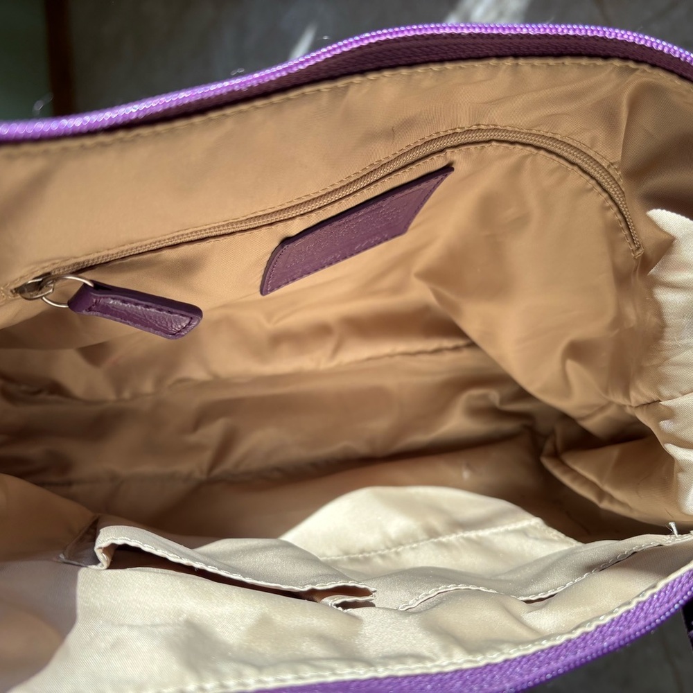 COACH Getaway Nylon Shoulder Bag Rich purple - Picture 11 of 14
